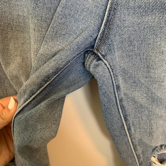 Pacsun Women Mom Jean Size 27 Blue Distressed 100% Cotton Button-fly Medium Wash - Picture 11 of 16